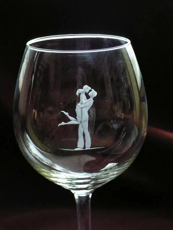 VINNÁ SVATEBNÍ SKLENICE, BALON PNLP 740ml, RYTÝ DEKOR svtb590/740