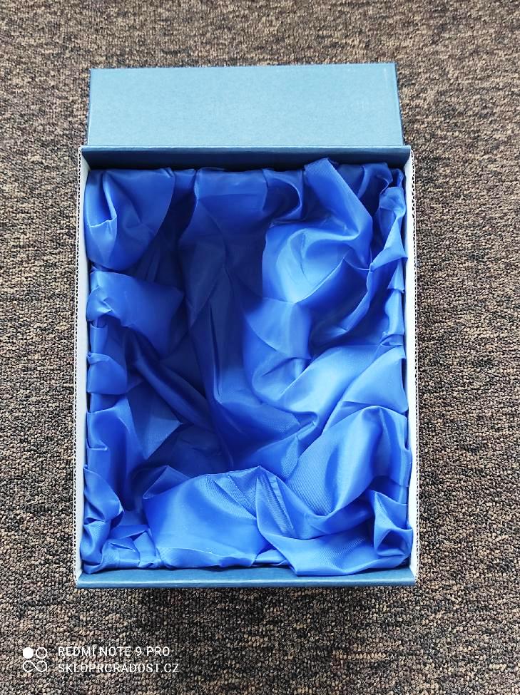 box.blue půllitr&krygl - modrá vypolstrovaná dárková krabice