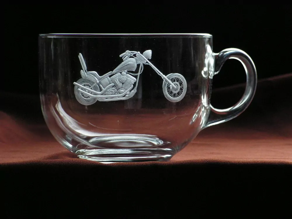 Rytý hnek na čaj JUMBO, HARLEY DAVIDSON CHOPPER.03