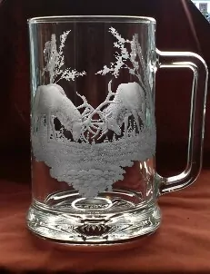 DEKOR SOUBOJ JELENŮ, ŘÍJE PŮLLITR KRÝGL ROBUS 500 ml
