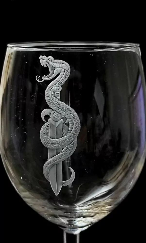 DEKOR SYMBOL DÝKA S HADEM 01A LEVNĚJŠÍ NA SKLENIČKY