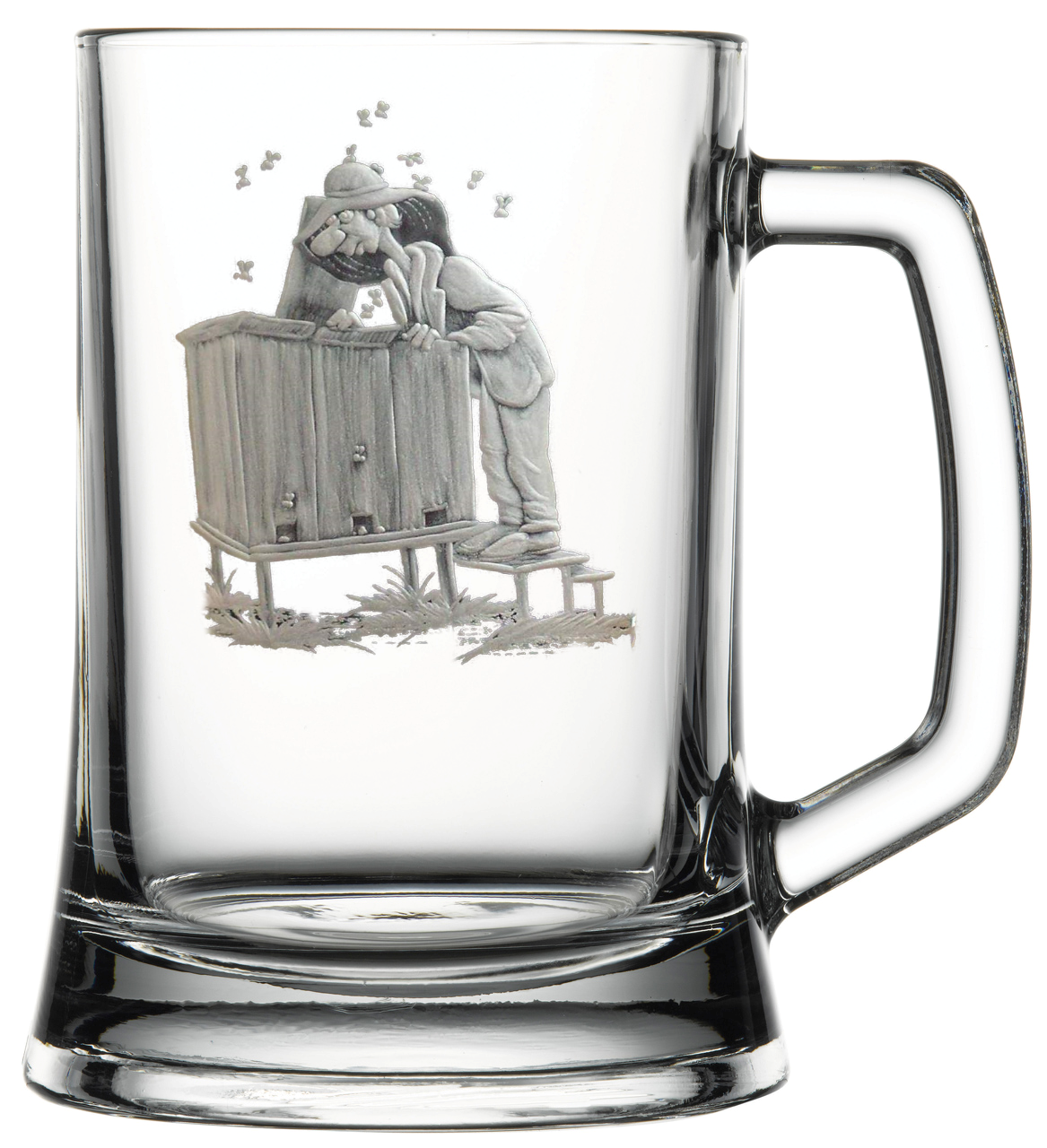 Půllitr pub gravírovaný včelař 02, dárek pro včelaře