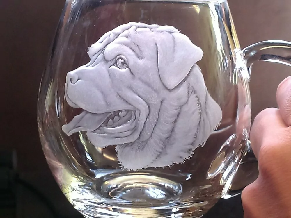DEKOR ROTWAJLER 02 -ROTTWEILER, pro sklenice a půllitry