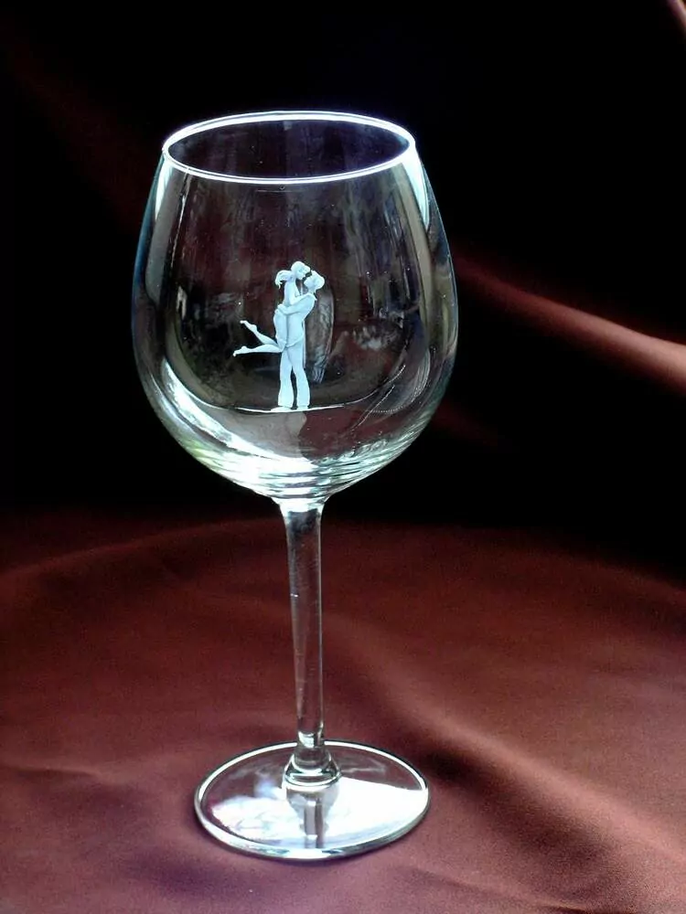 VINNÁ SVATEBNÍ SKLENICE, BALON PNLP 740ml, RYTÝ DEKOR svtb590/740