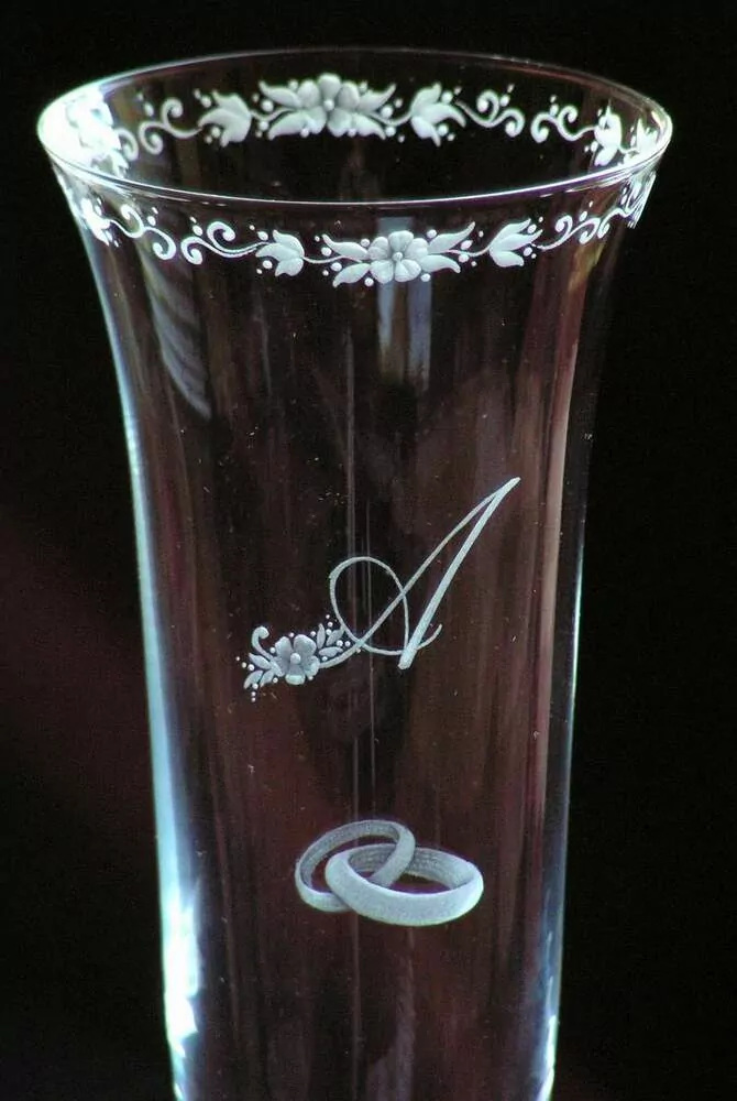 SVATEBNÍ PŘÍPITKOVÉ SKLENICE, FLÉTNY, angl 190ml, 2KS, vz.036.r.m.p.dd.