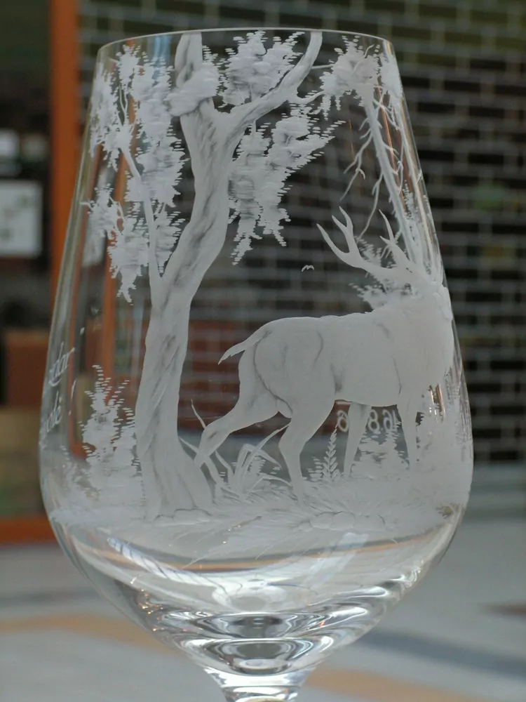 MYSLIVOST, SKLENICE NA VÍNO, 500ml, jelen 04vč.
