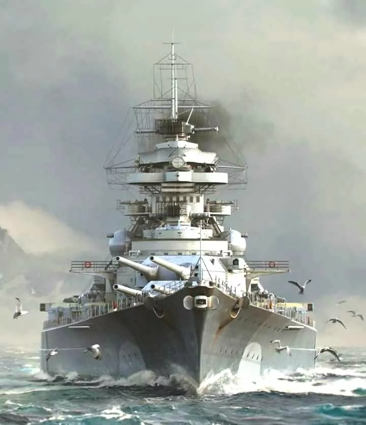 NĚMECKÁ BITEVNÍ LOĎ, KŘIŽNÍK BISMARCK 01. NA PŮLLITRU KRÝGL PŮLLITR S CÍNOVÝM VÍKEM 0,4L
