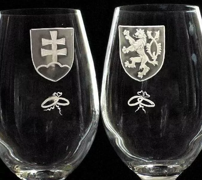 ČESKO-SLOVENSKÁ SVATBA, SVATEBNÍ SKLENICE 650ml