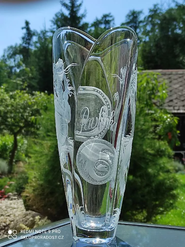 VÁZA GLOB TULIPÁN 30cm