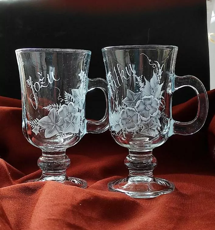 Sklenice na kávu čaj, BŘEČŤAN - ŠÍPKOVÁ RŮŽE, VEN.01, 250ML