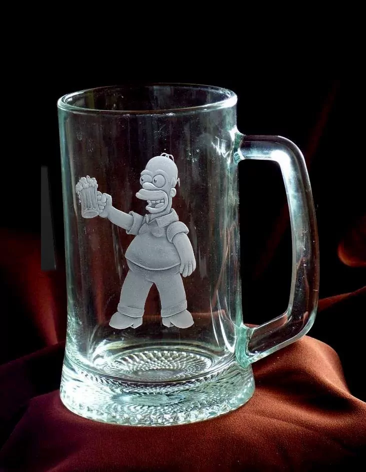BROUŠENÝ PŮLLITR ikd05 HOMER SIMPSON 02 s pivem