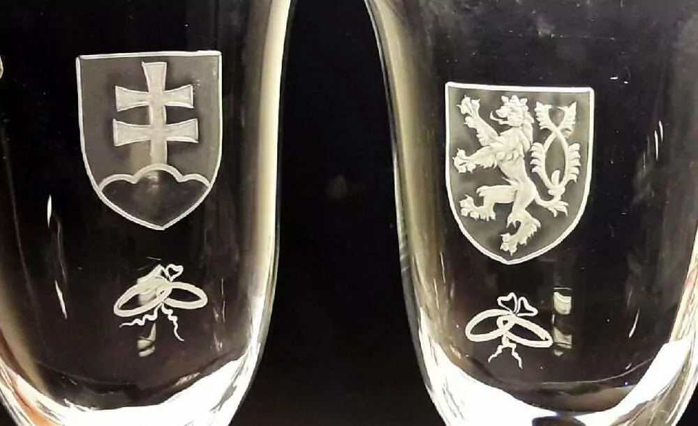 ČESKO-SLOVENSKÁ SVATBA, SVATEBNÍ SKLENICE 650ml