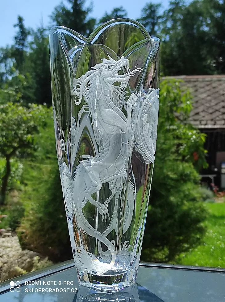 VÁZA GLOB TULIPÁN 30cm