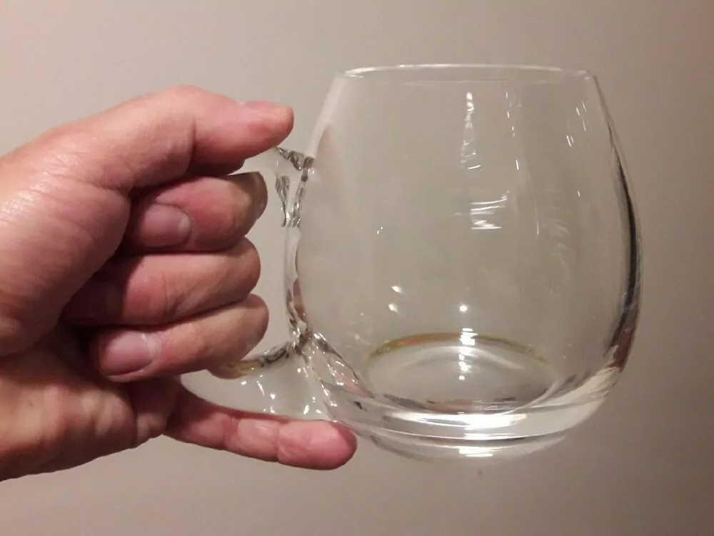 Broušený půllitr fl 01- Rytý kůň 01a-