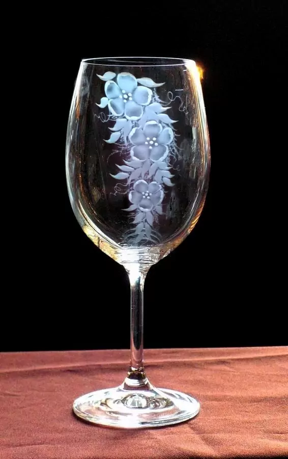 DEKOR růže šípková vis.3kv, sklenice