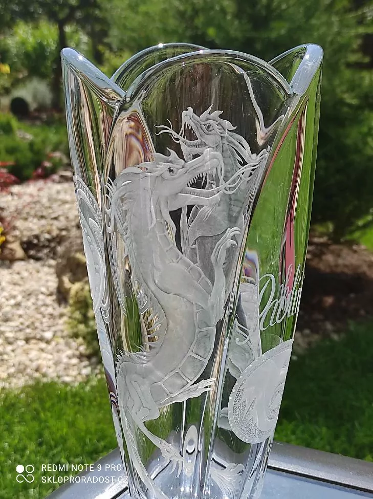 VÁZA GLOB TULIPÁN 30cm