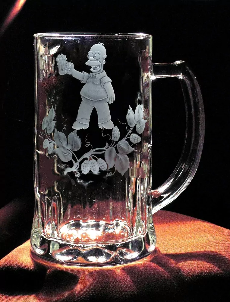 BROUŠENÝ PŮLLITR ikd05 HOMER SIMPSON 02 s pivem