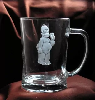BROUŠENÝ PŮLLITR ikd05 HOMER SIMPSON 01 s donatem