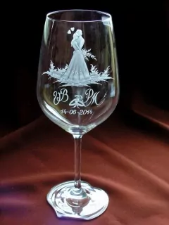 SVATEBNÍ SKLENIČKY S MONOGRAMEM, 1KS, pnlp 500ml,602.s.2m.r.d.sd. 