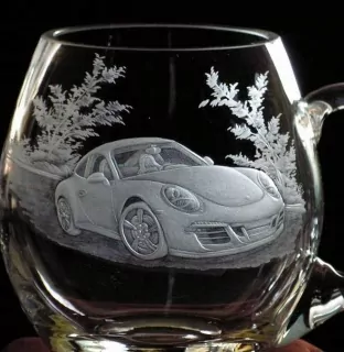 DEKOR 07 PORSCHE 911 např. půllitru fl 500 ml