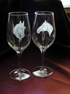 SADA 2ks vinná 385ml, hlavy koní 02L, 03L