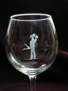 VINNÁ SVATEBNÍ SKLENICE, BALON PNLP 740ml, RYTÝ DEKOR svtb590/740