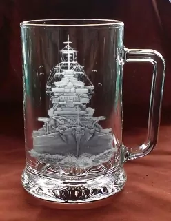 NĚMECKÁ BITEVNÍ LOĎ, KŘIŽNÍK BISMARCK, PŮLLITR KRÝGL ROBUS 0,5l