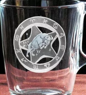 DEKOR ZVĚROKRUH ZNAMENÍ BÝK 022.s MEDAILON ZODIAK 02