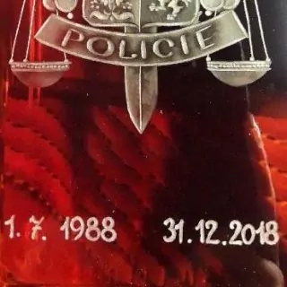 DEKOR ZNAK KRIMINÁLNÍ POLICIE ČR 02.dd na plné lahve