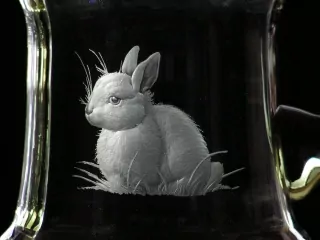 DEKOR KRÁLÍČEK 01 např. na sklenice 500 ml