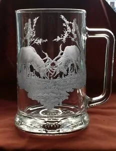 DEKOR SOUBOJ JELENŮ, ŘÍJE PŮLLITR KRÝGL ROBUS 500 ml