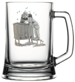 Půllitr pub gravírovaný včelař 02, dárek pro včelaře