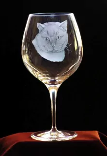 briská kočka sklenice na víno 740ml