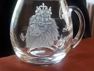DEKOR ČESKÝ LEV hlava S KORUNOVAČNÍ KORUNOU