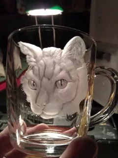 DEKOR Kočka.05, pro sklenice a půllitry