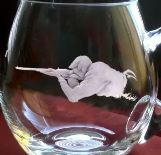 DEKOR střelba V LEŽE pro sklenice